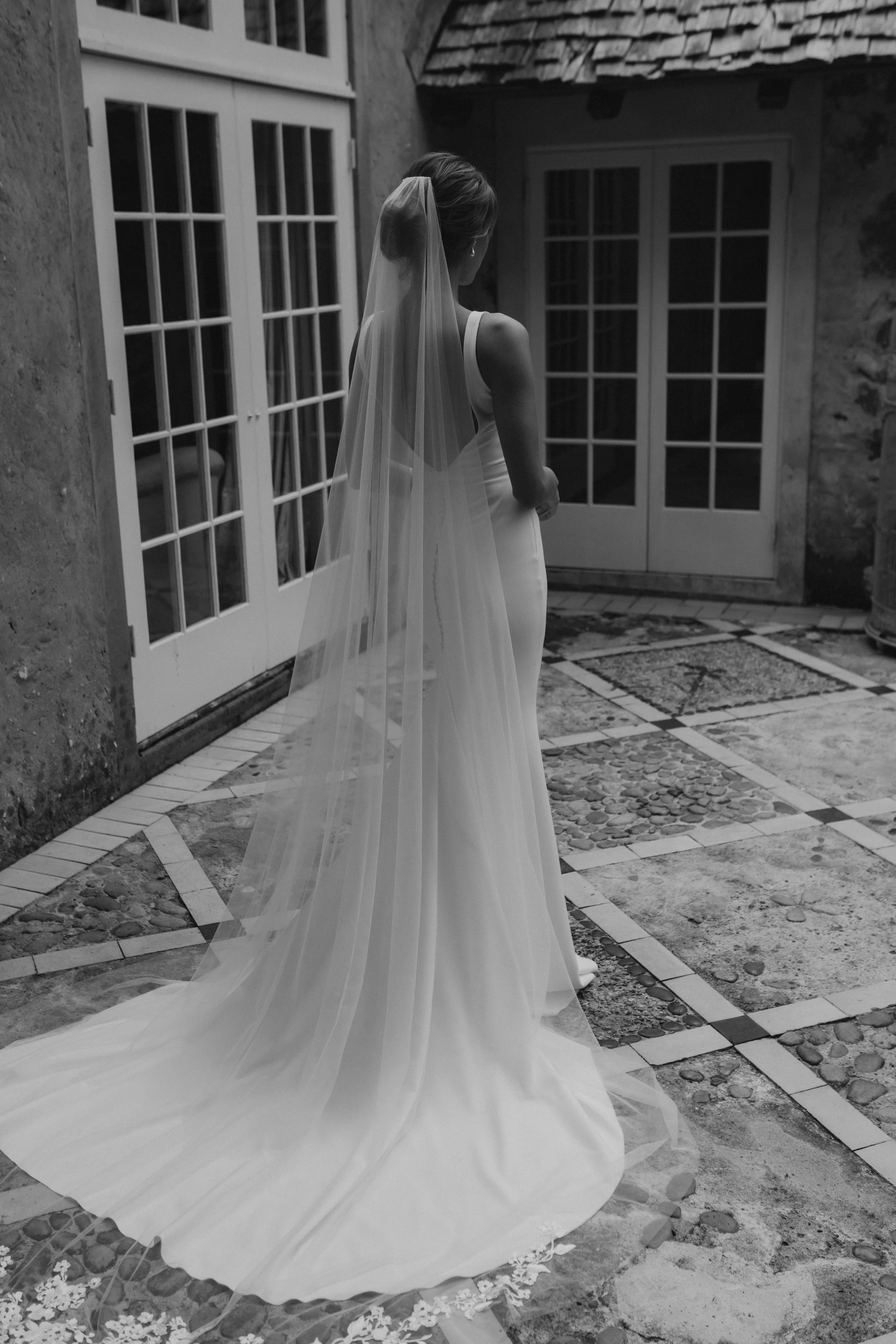 Hazel Cathedral Veil with Blusher Anna Campbell